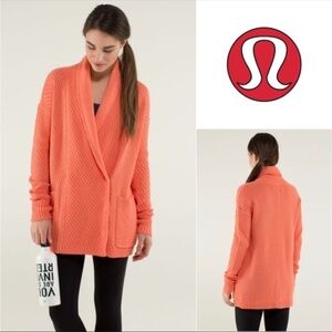 lululemon Post Practice Cardi Plum Peach Grandpa’s Style